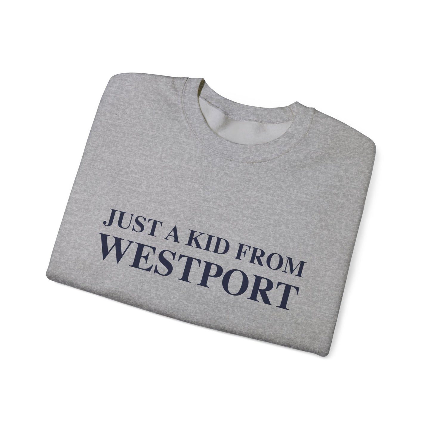 Just a kid from Westport Unisex Heavy Blend™ Crewneck Sweatshirt