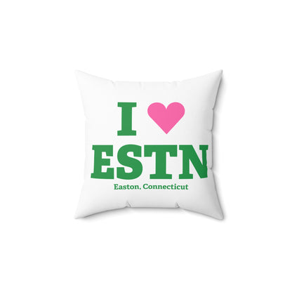 I Heart ESTN Spun Polyester Square Pillow