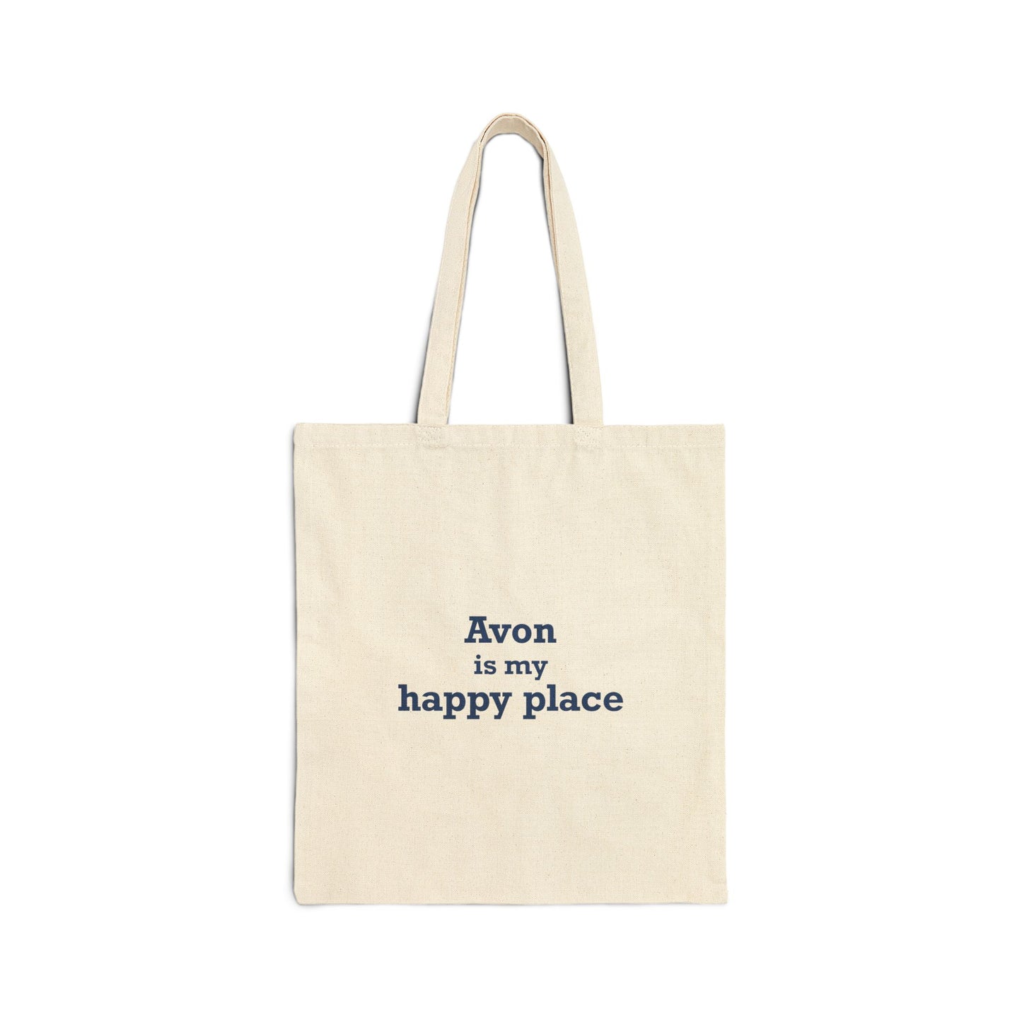 Avon is My Happy Place Cotton Canvas Tote Bag