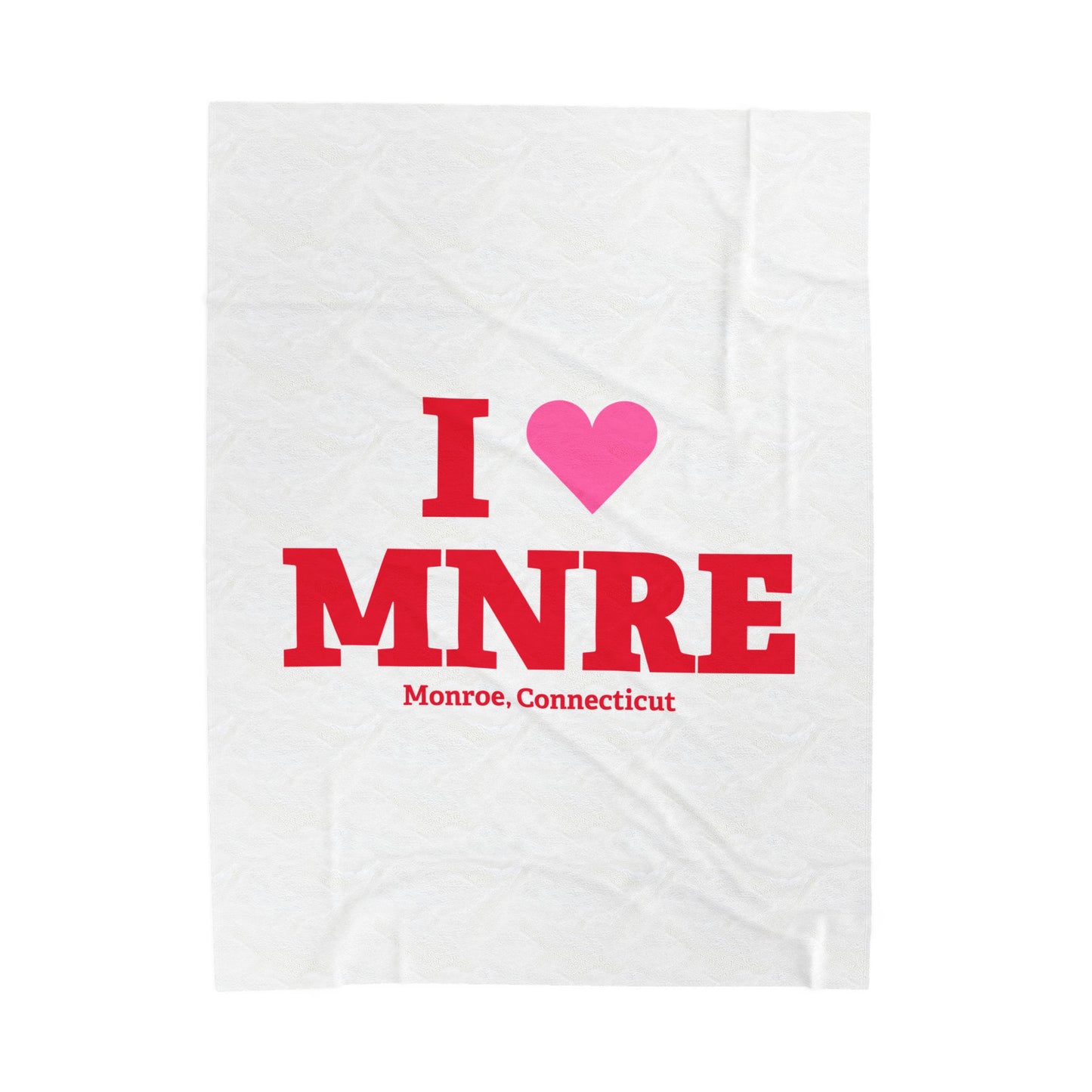 I Heart MNRE Velveteen Plush Blanket