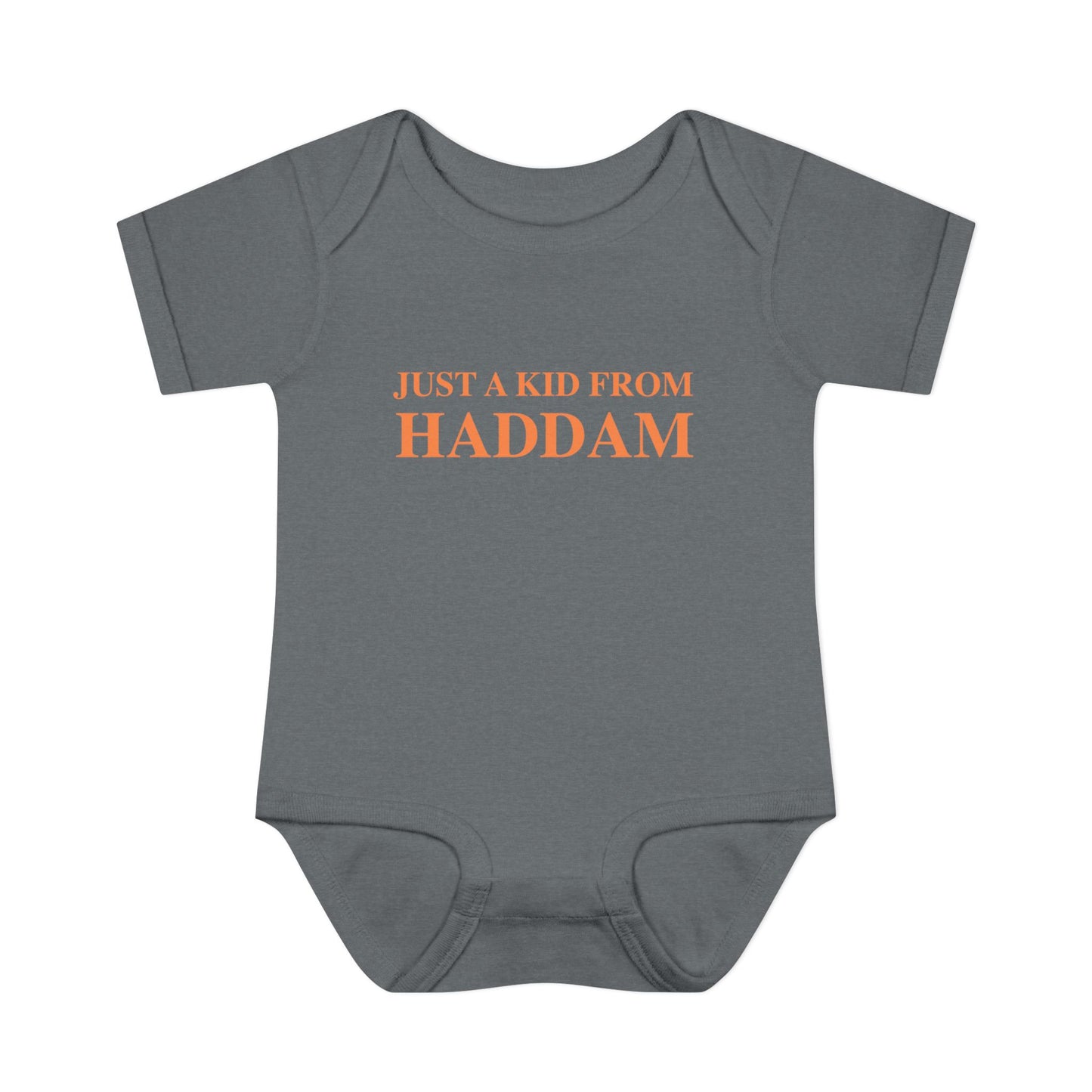 Just a kid from Haddam Infant Baby Rib Bodysuit