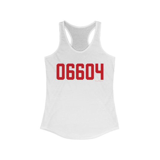 06604 Bridgeport Connecticut Zip Code  Women's Ideal Racerback Tank Top