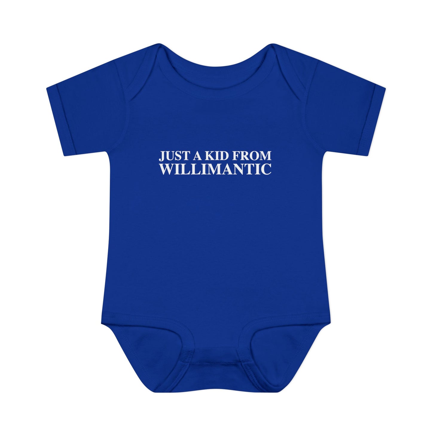 Just a kid from Willimantic Infant Baby Rib Bodysuit