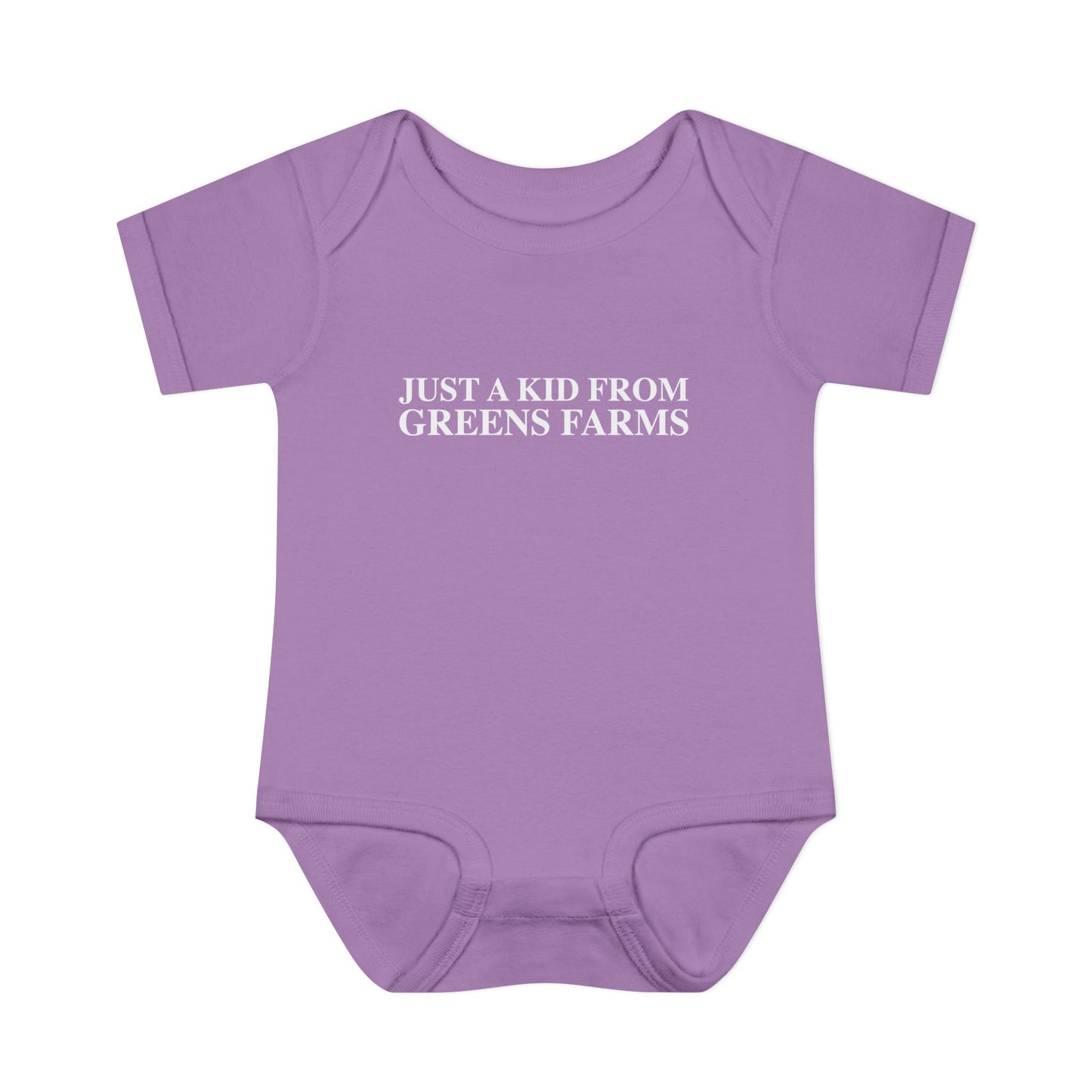 Just a kid from Greens Farms Infant Baby Rib Bodysuit