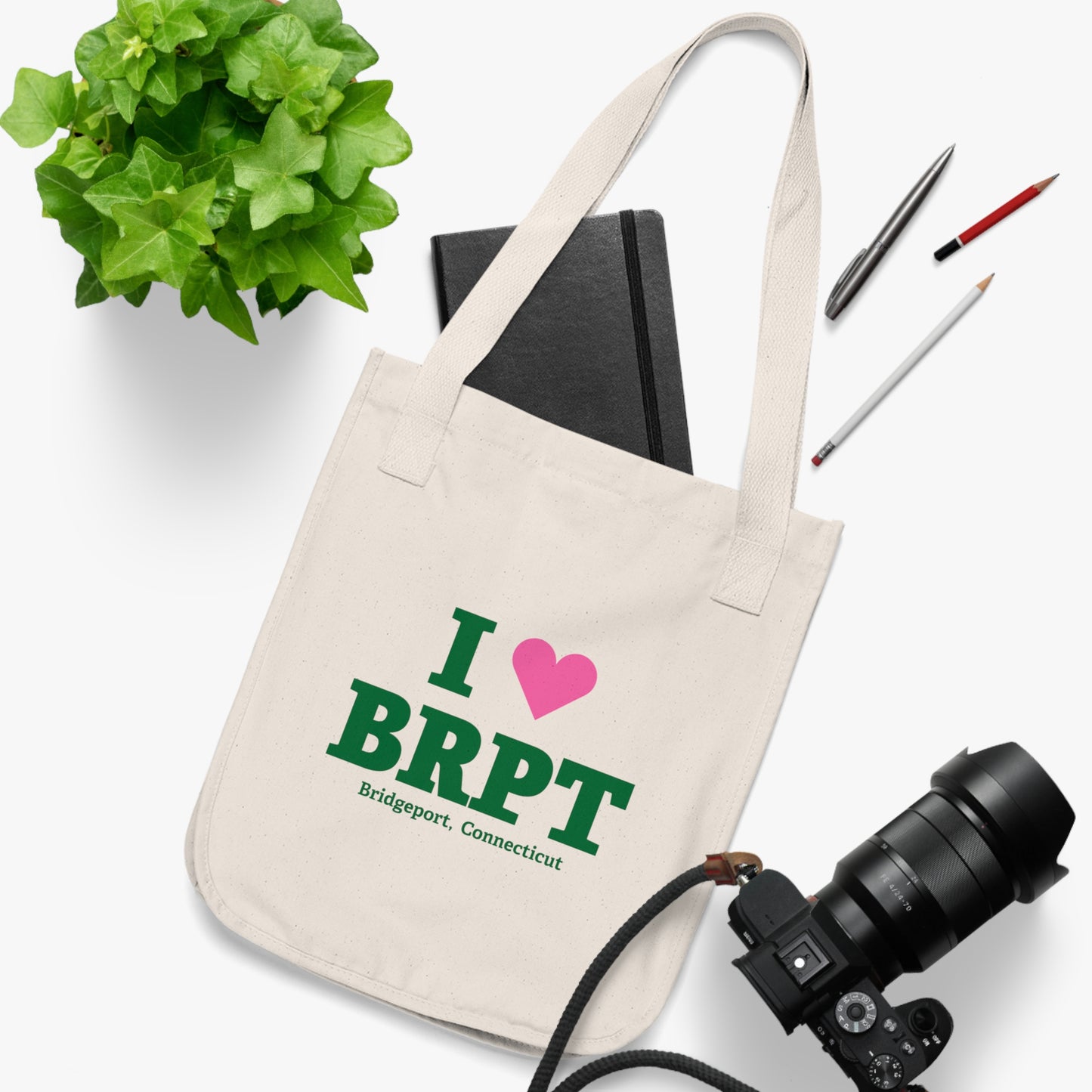 I Heart BRPT Organic Canvas Tote Bag