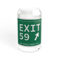 Vintage Exit 59 WCP Sign Sipper Glass, 16oz