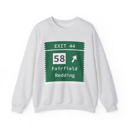 Vintage Merritt Parkway Exit 44 Sign Unisex Heavy Blend™ Crewneck Sweatshirt