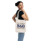 East Haddam 860 Connecticut Organic Canvas Tote Bag