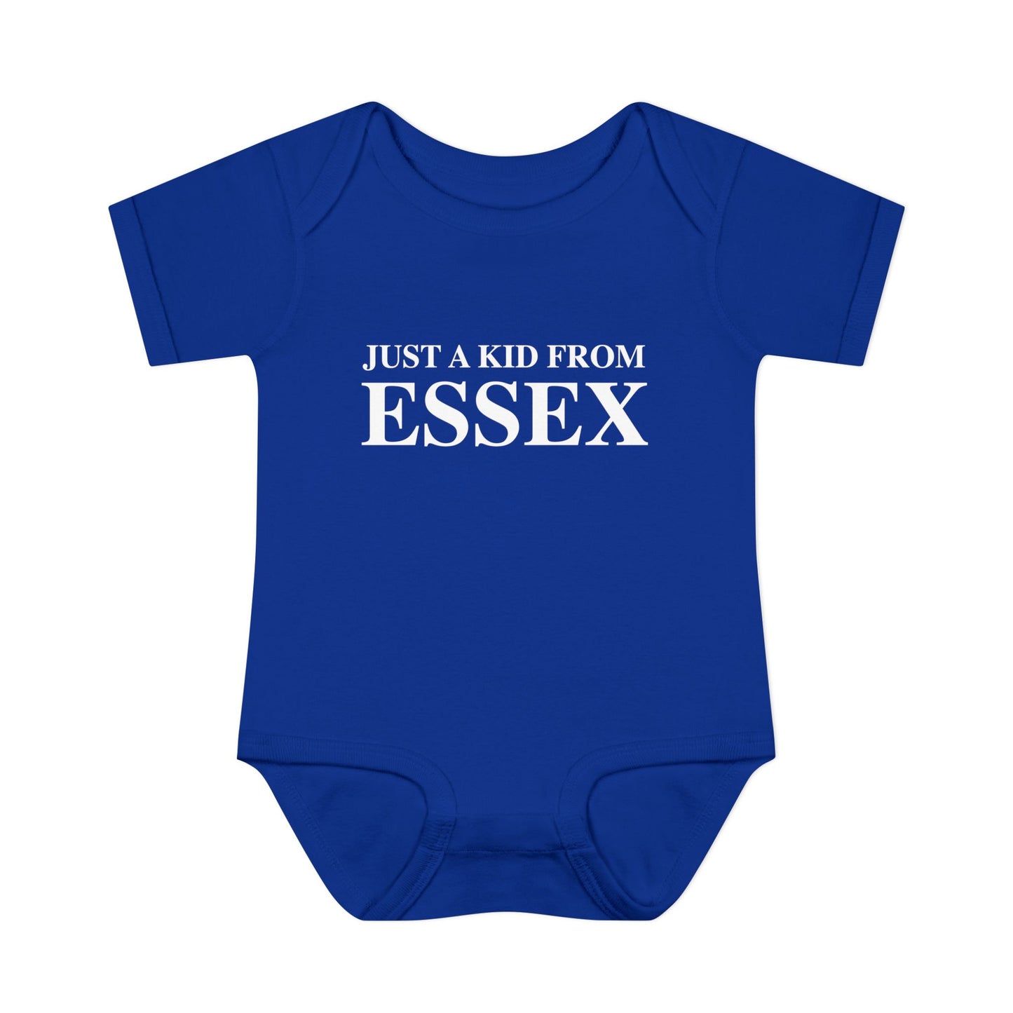 Just a kid from Essex Infant Baby Rib Bodysuit