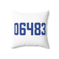 06483 Seymour Connecticut Zip Code Polyester Square Pillow