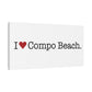 I Heart Compo Beach. Matte Canvas, Stretched, 1.25"