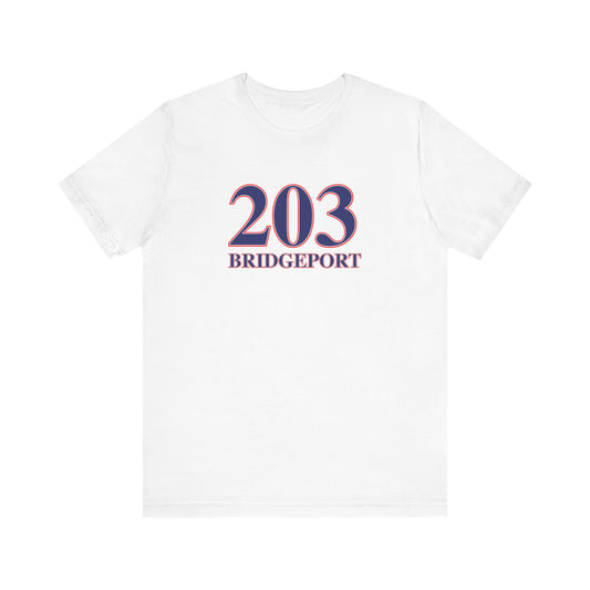 203 Bridgeport Red, White & Blue Unisex Jersey Short Sleeve T-Shirt