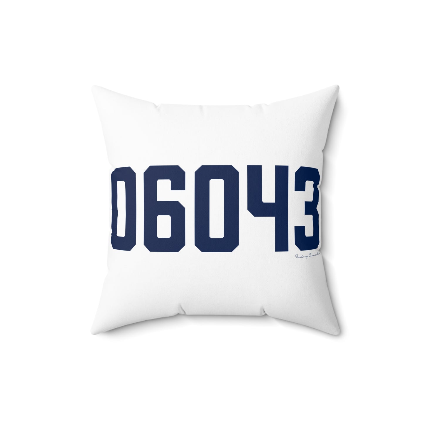 06043 Bolton Connecticut Zip Code Spun Polyester Square Pillow