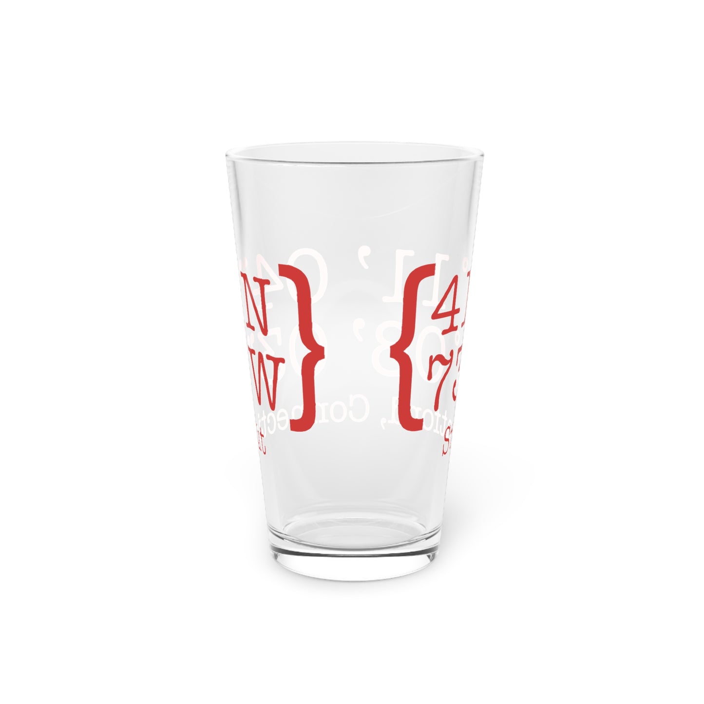 Stratford Coordinates Pint Glass, 16oz