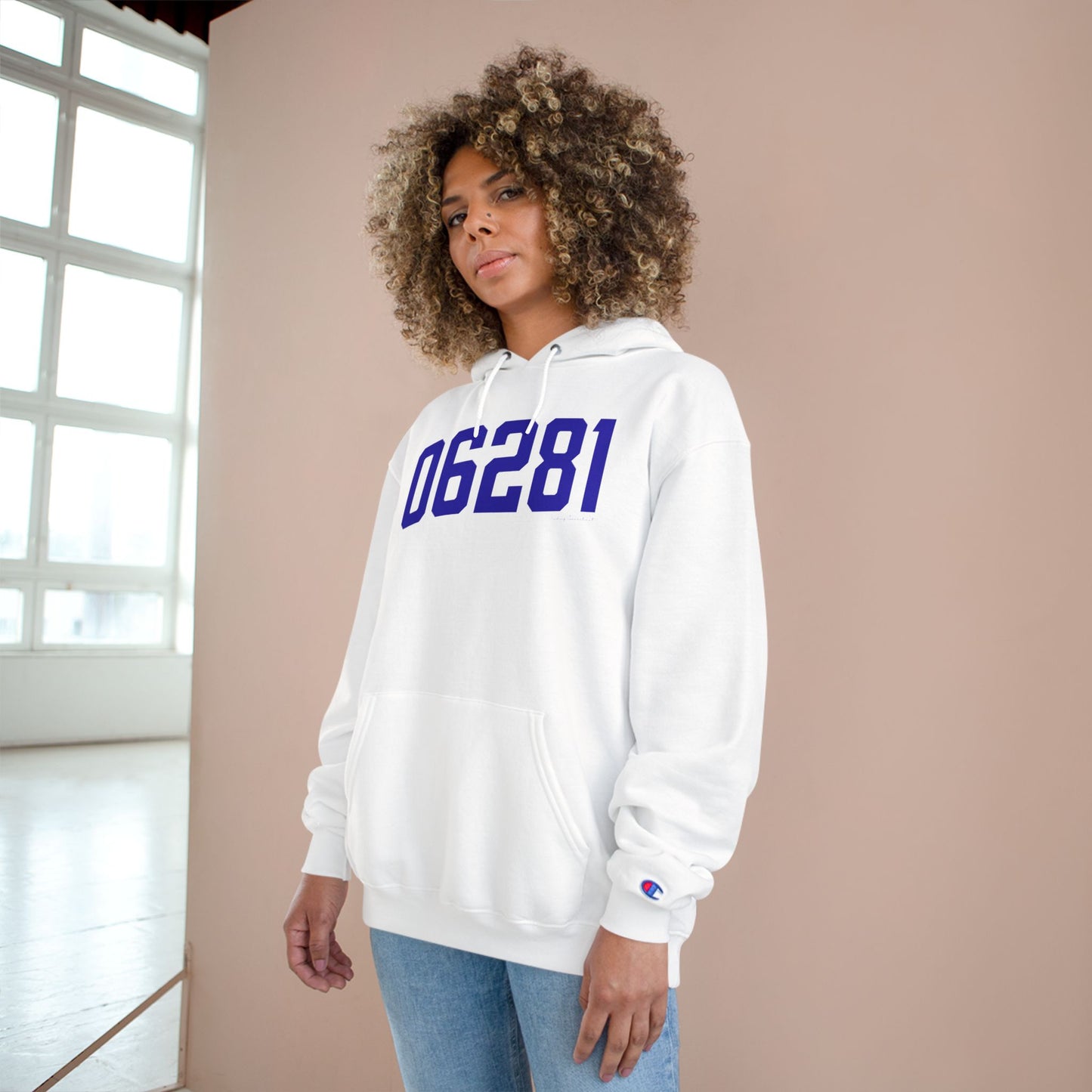 06281 Woodstock Connecticut Zip Code Champion Hoodie