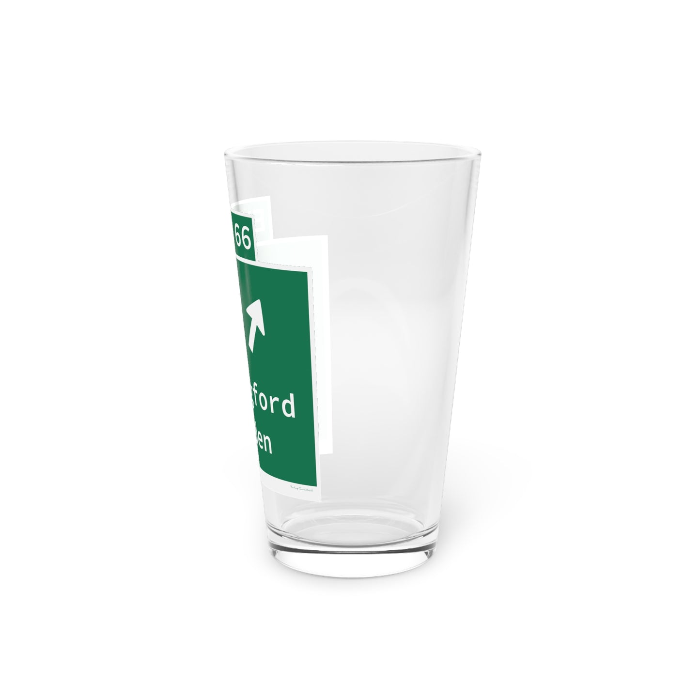 Vintage WCP Exit 66 Sign Pint Glass, 16oz