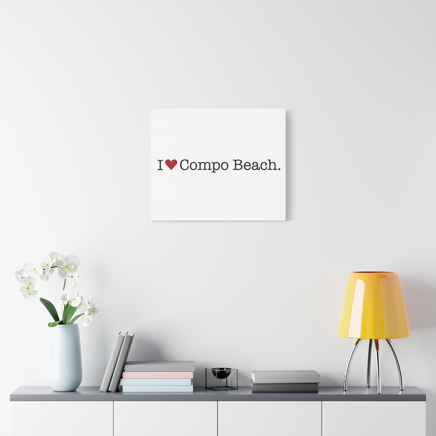 I Heart Compo Beach. Matte Canvas, Stretched, 1.25"
