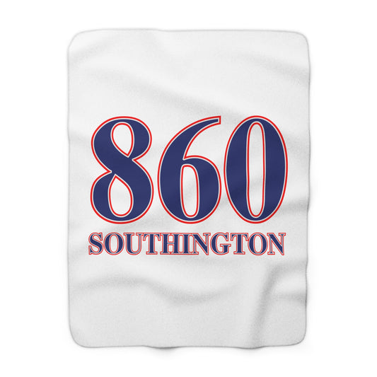 860 Southington Red, White & Blue Sherpa Fleece Blanket