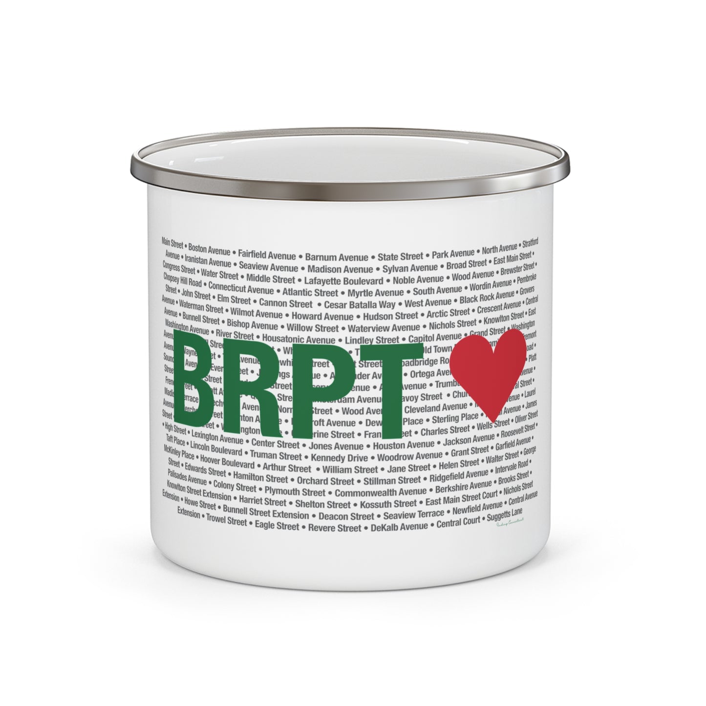 Bridgeport Love Enamel Camping Mug