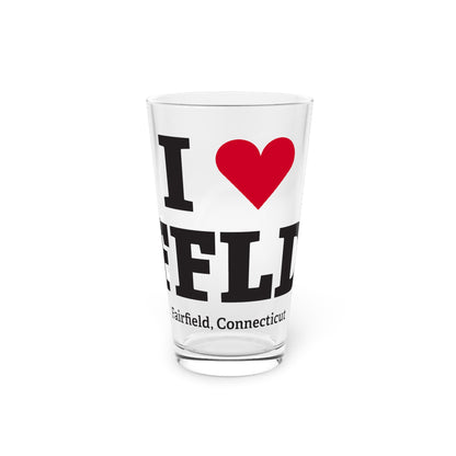 I Heart FFLD Pint Glass, 16oz