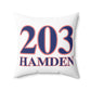 203 Hamden Red White & Blue Spun Polyester Square Pillow