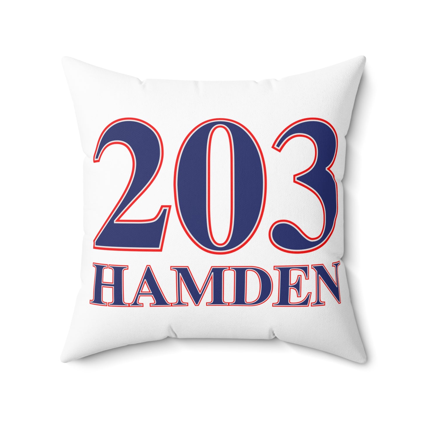 203 Hamden Red White & Blue Spun Polyester Square Pillow