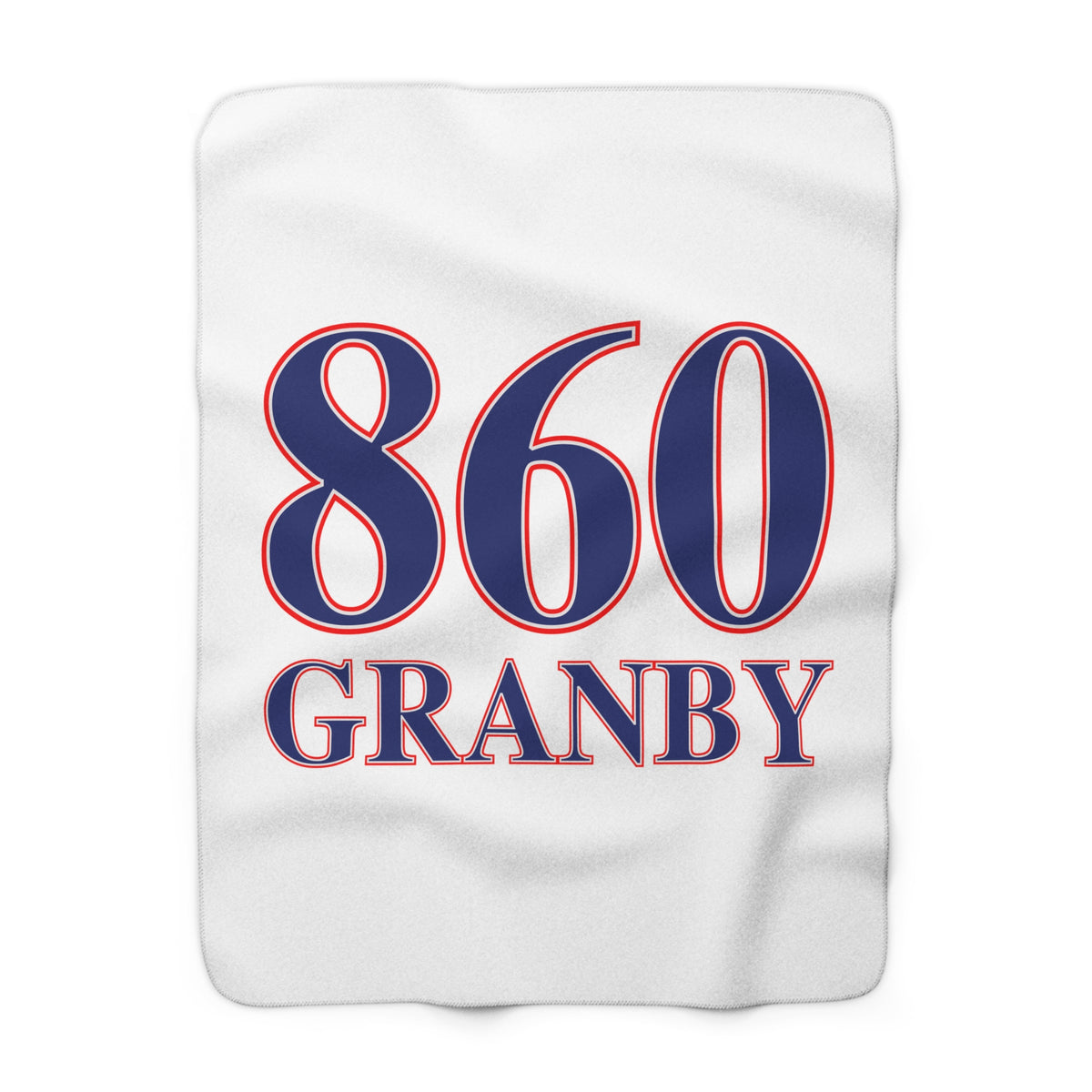 860 Granby Red, White & Blue Sherpa Fleece Blanket