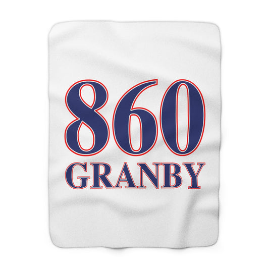 860 Granby Red, White & Blue Sherpa Fleece Blanket