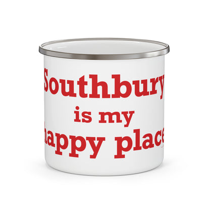 Southbury is My Happy Place Enamel Camping Mug