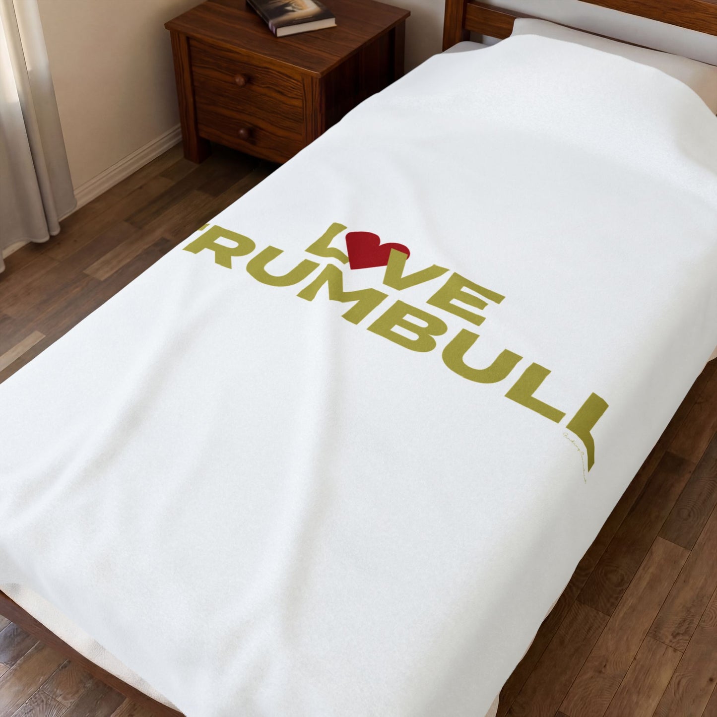 Love Trumbull Velveteen Plush Blanket