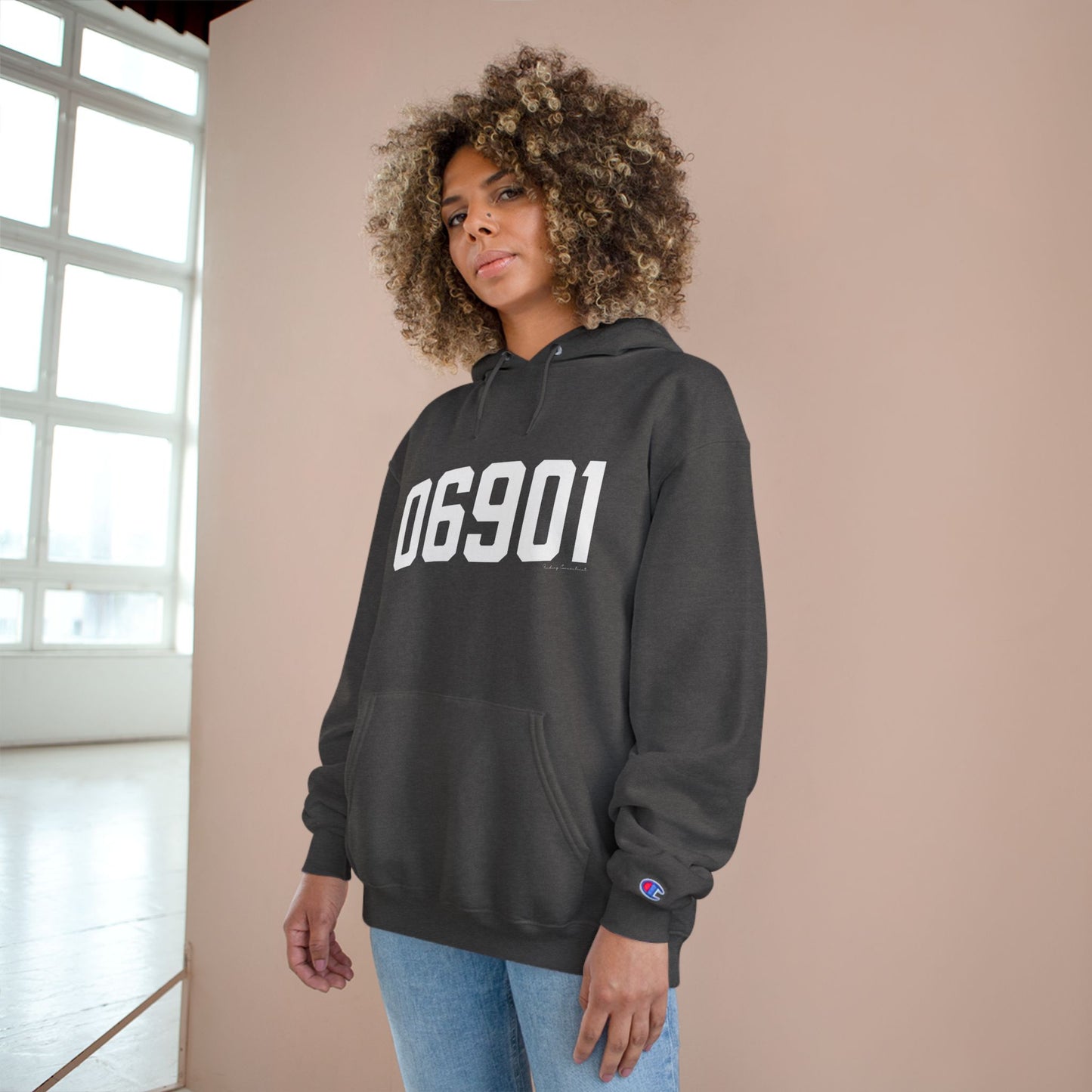 06901 Stamford Connecticut Zip Code Champion Hoodie Sweatshirt