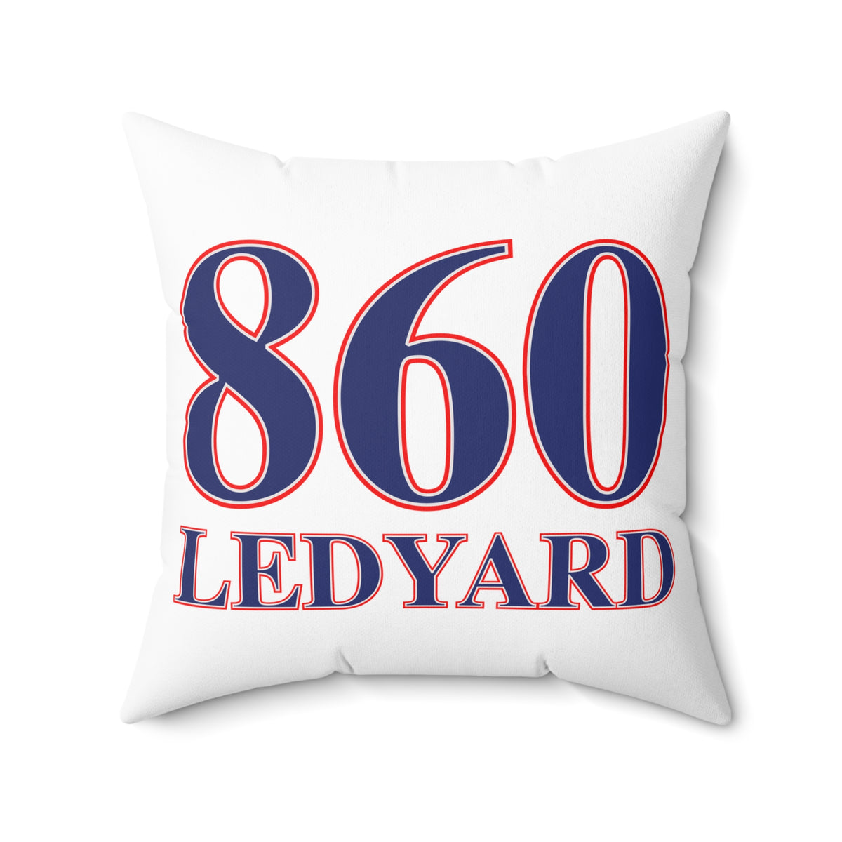 860 Ledyard Red, White & Blue Spun Polyester Square Pillow