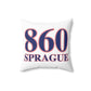 860 Sprague Red, White & Blue Spun Polyester Square Pillow