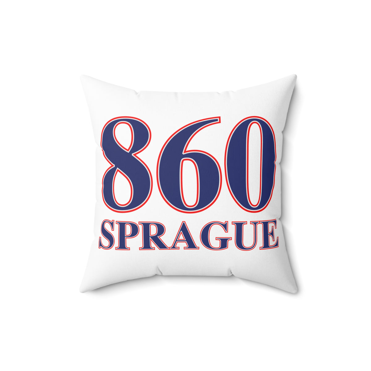 860 Sprague Red, White & Blue Spun Polyester Square Pillow