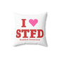 I Heart STFD Spun Polyester Square Pillow