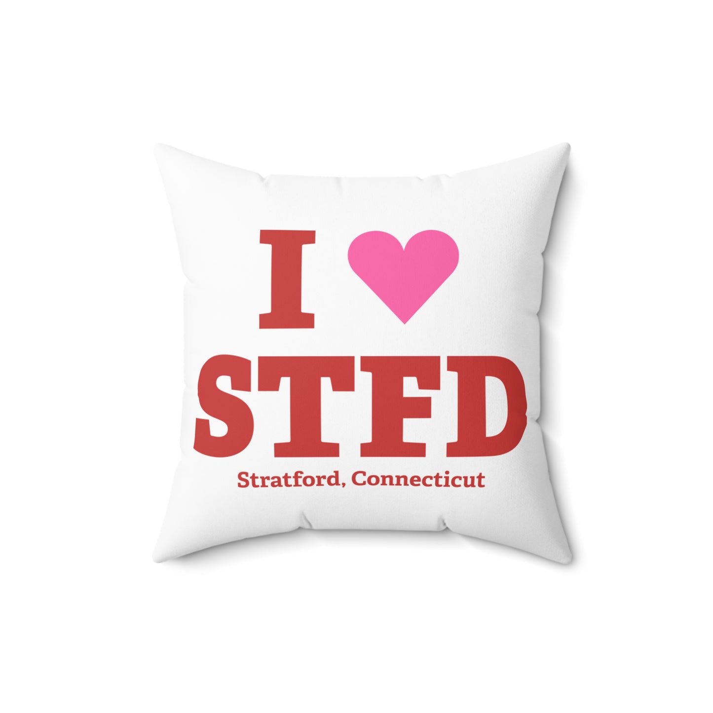 I Heart STFD Spun Polyester Square Pillow