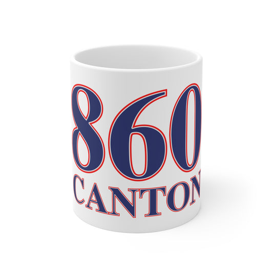 860 Canton Red, White & Blue Mug 11oz