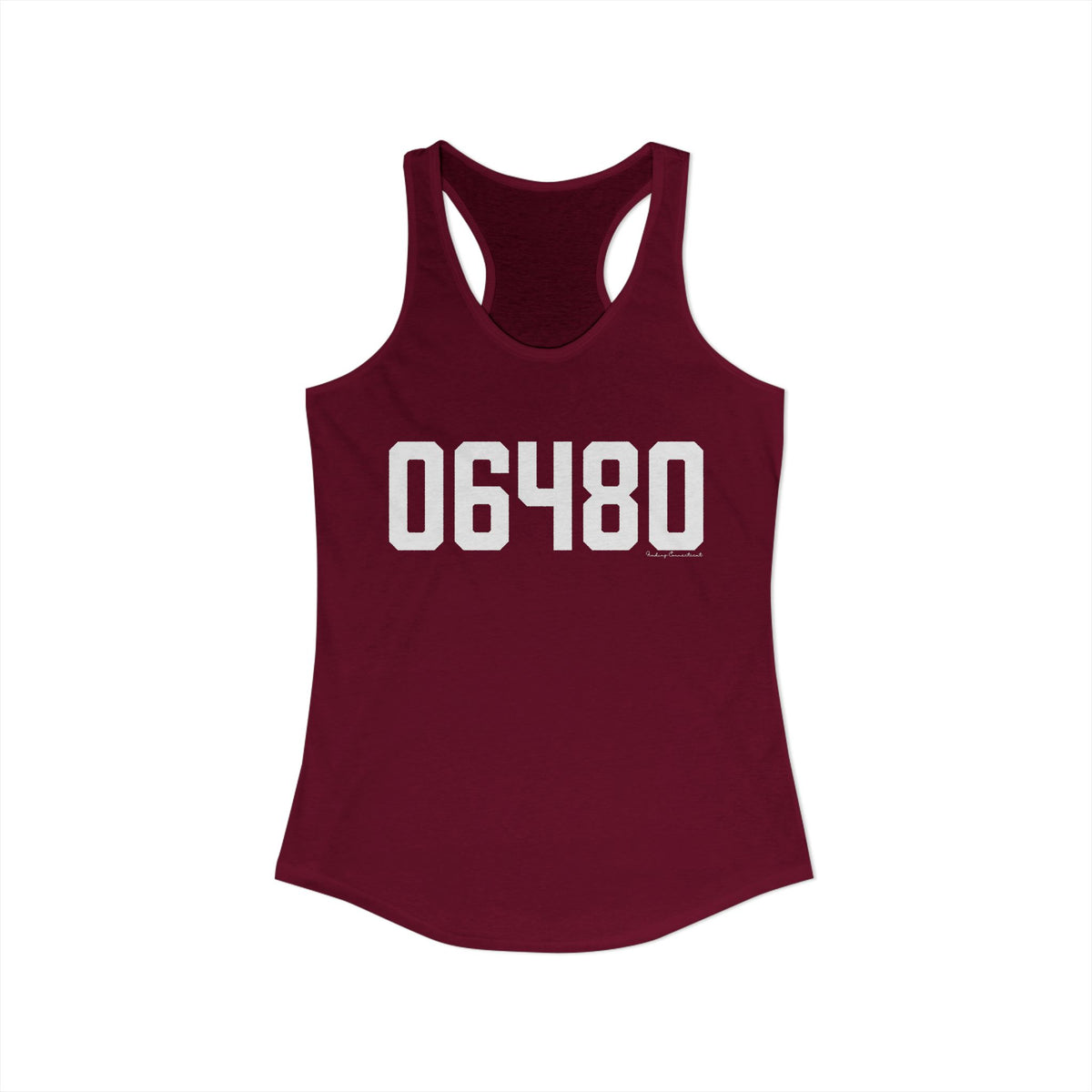 06480 Portland CT Zip Code Women's Ideal Racerback Tank Top