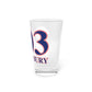 Waterbury Red, White & Blue Pint Glass, 16oz