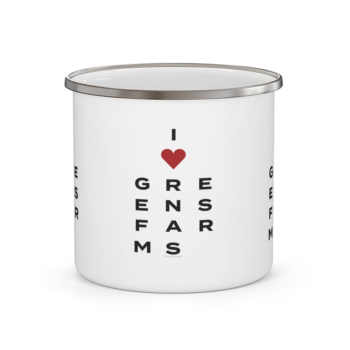 Greens Farms Vision Enamel Camping Mug