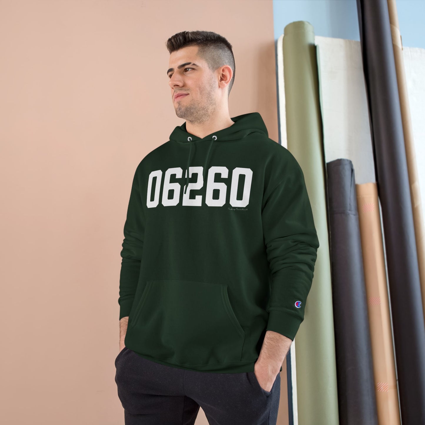 06260 Putnam CT Zip Code Champion Hoodie