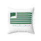 Groton Connecticut St. Patrick’s Day Flag Spun Polyester Square Pillow