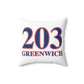 203 Greenwich Red White & Blue Spun Polyester Square Pillow
