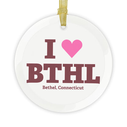 I Heart BTHL Glass Ornaments