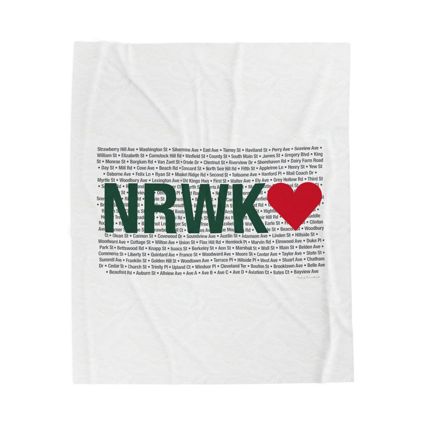 Norwalk Love Velveteen Plush Blanket