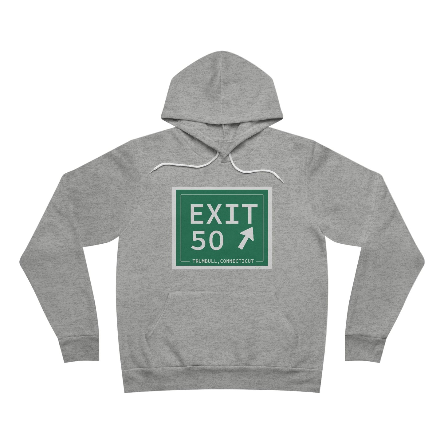 Vintage Exit 50  Merritt Parkway Sign Unisex Sponge Fleece Pullover Hoodie