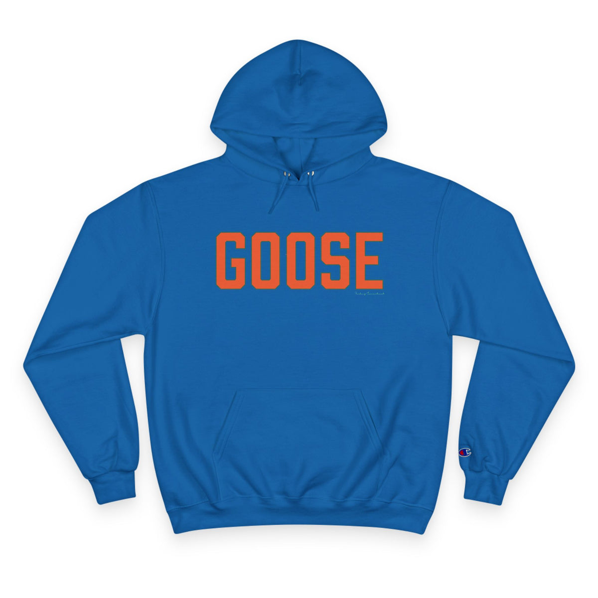 Goose Zip Code Orange & Green Champion Hoodie