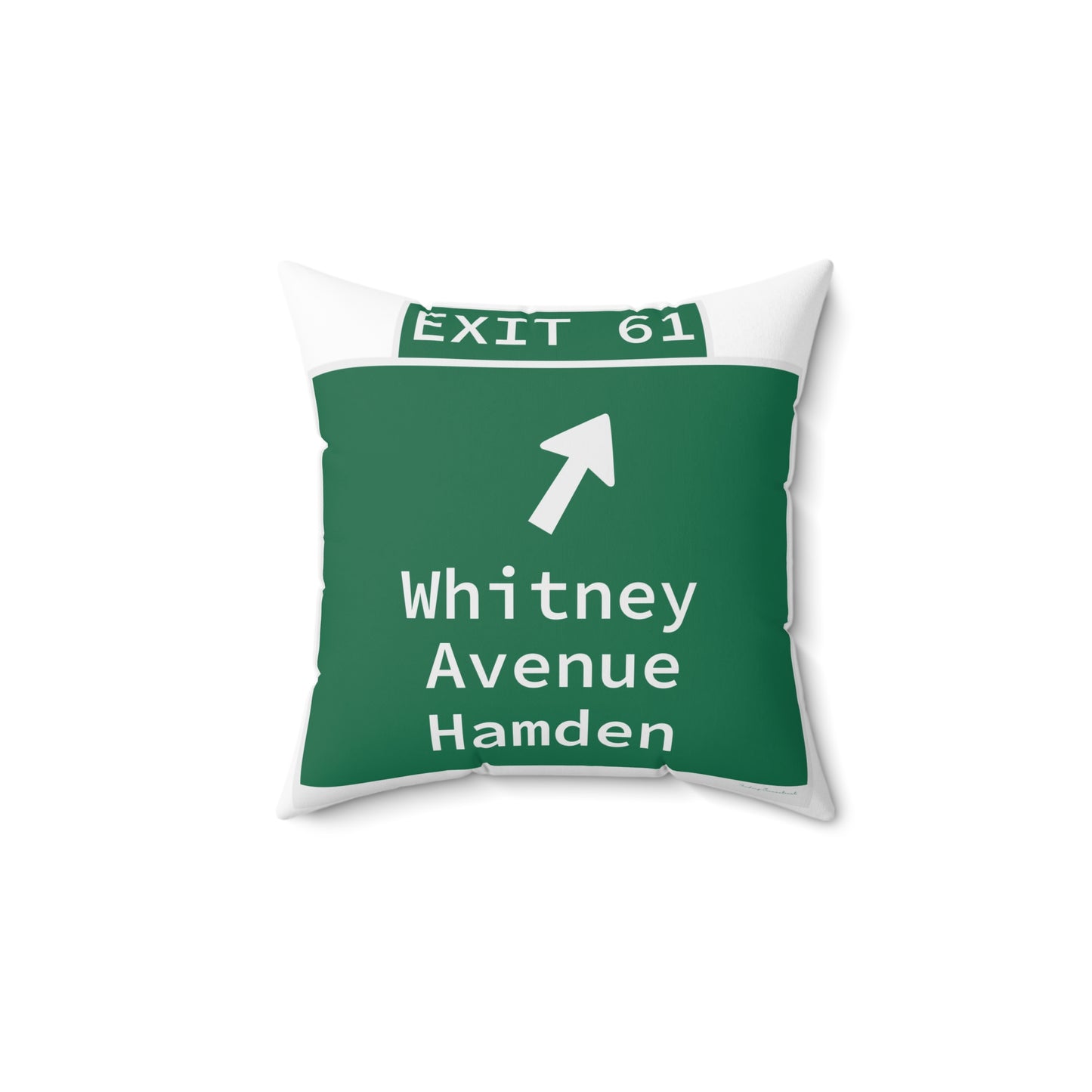 Vintage WCP Exit 61 Sign Spun Polyester Square Pillow