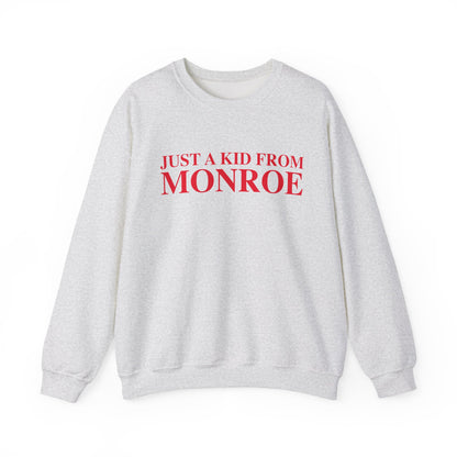 Just a kid form Monroe Unisex Heavy Blend™ Crewneck Sweatshirt
