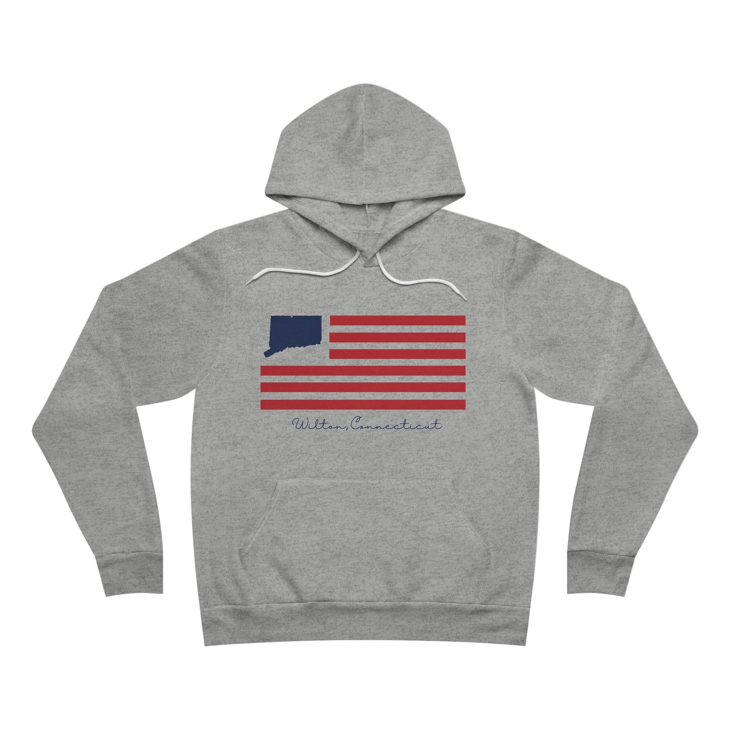 Wilton Connecticut Flag Unisex Sponge Fleece Pullover Hoodie